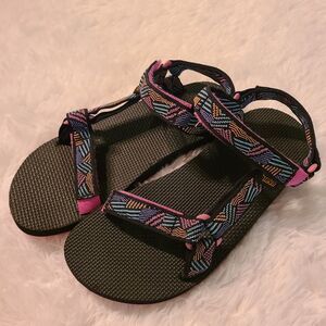 Teva Original Universal Women’s Sandals Boomerang Pink Lemonade Comfort Size 4